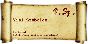 Visi Szabolcs névjegykártya